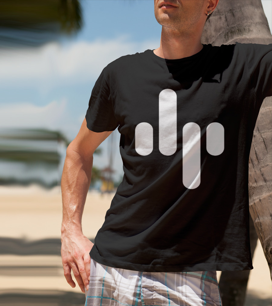 Animation Soundwave Icon White Bars T-Shirt
