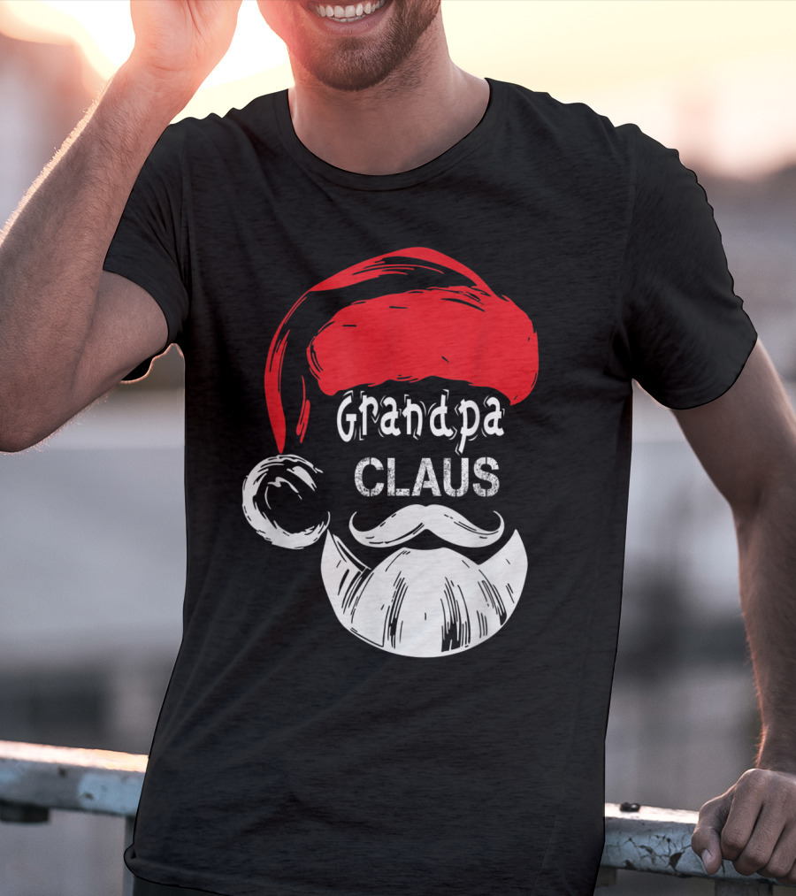 Grandpa Claus Christmas Grandpa Santa Beard Hat T-Shirt