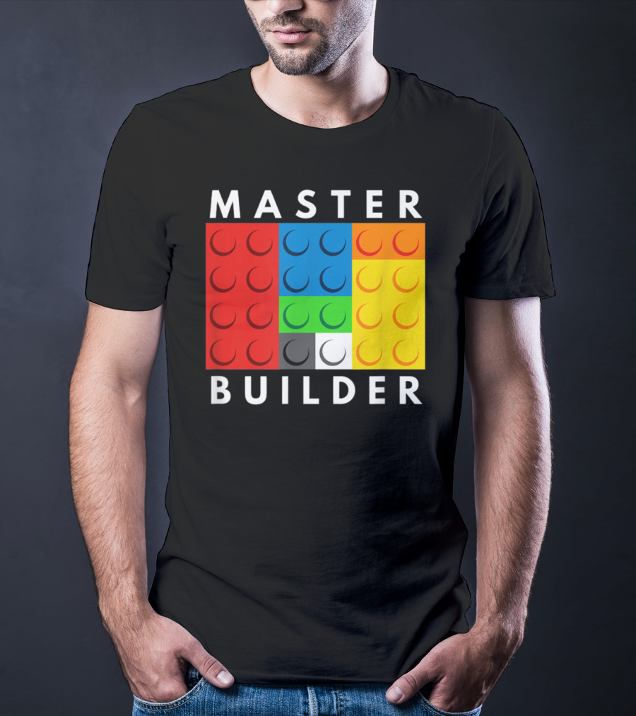 Master Builder Building Blocks Colorful Brick T-Shirt
