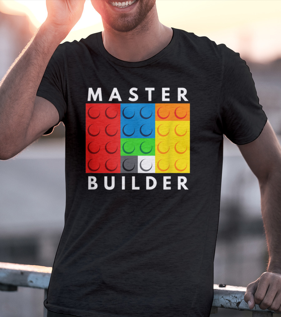 Master Builder Building Blocks Colorful Brick T-Shirt