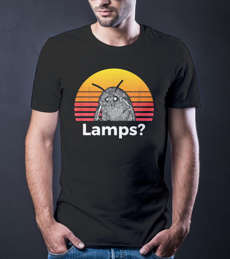Moth Meme Lamps? Retro Sunset T-Shirt