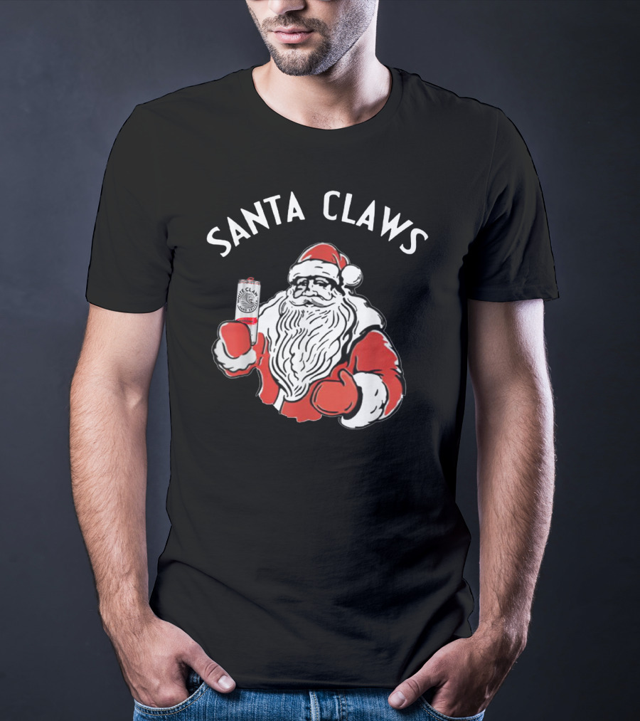 Santa Claws Christmas White Claw Santa T-Shirt