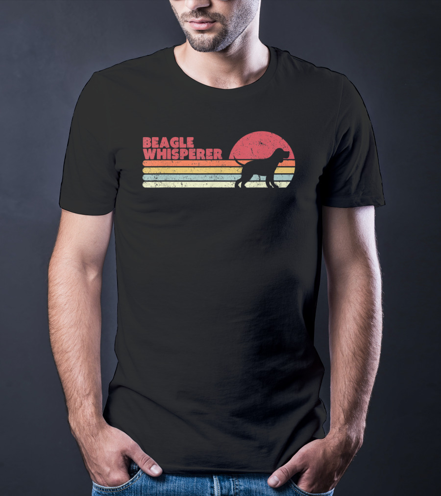 Beagle Whisperer Retro Sunset T-Shirt