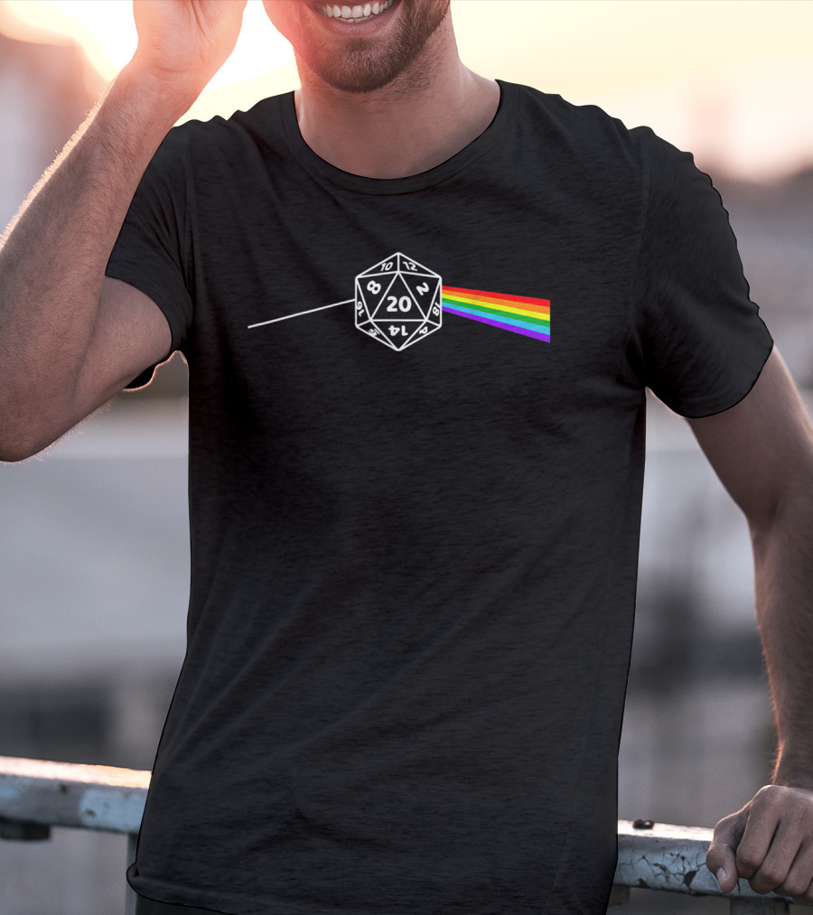 Dice Prism Spectrum Board Game Nerdy Pride T-Shirt