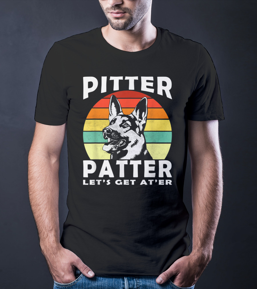 Pitter Patter Let's Get At'er Dog Rainbow T-Shirt
