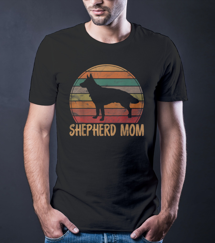 Retro Shepherd Mom Vintage Dog T-Shirt