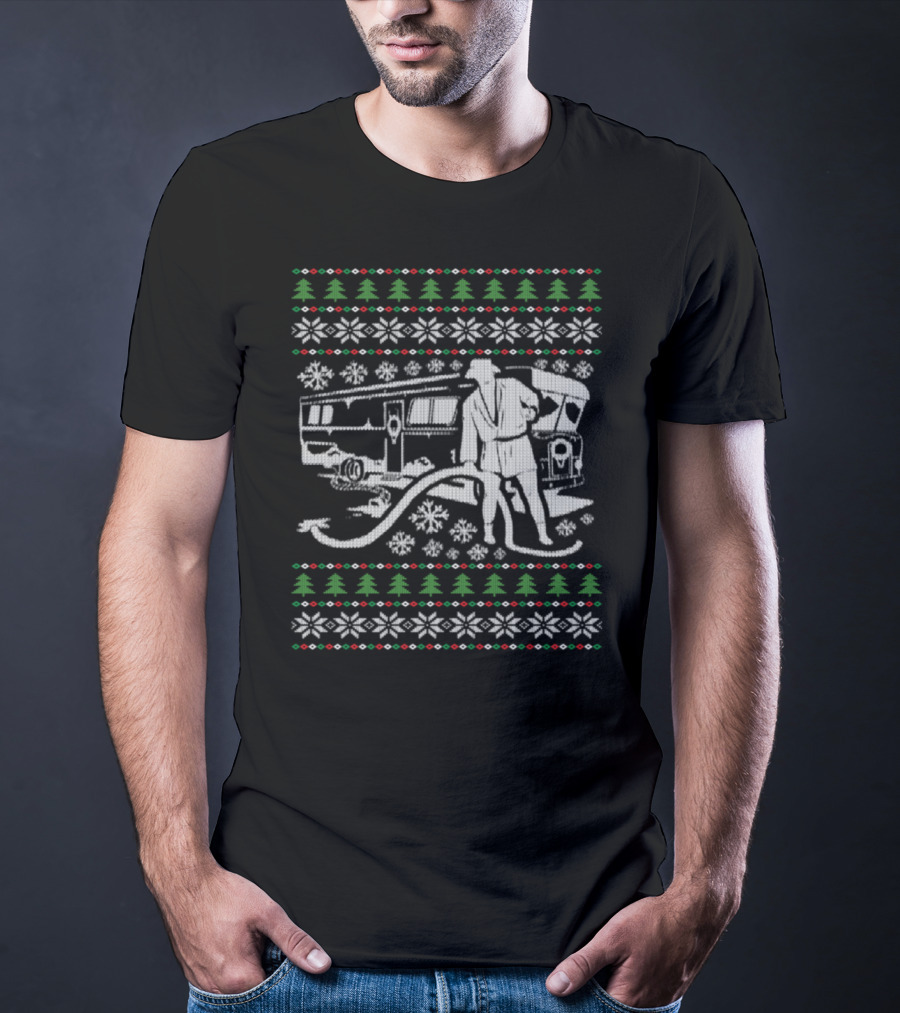 Ugly Christmas Cousin Eddie's RV Sweater Scene T-Shirt