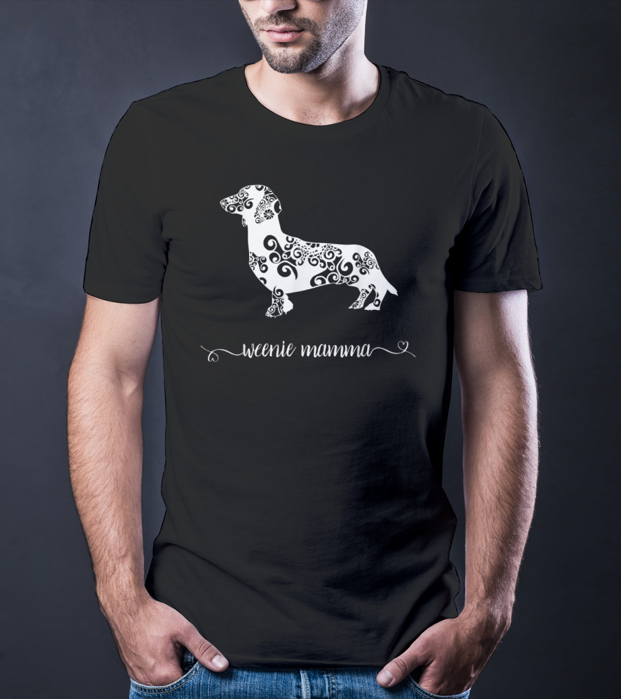 Weenie Mamma Dachshund Mom Weiner Dog Her Swirl T-Shirt