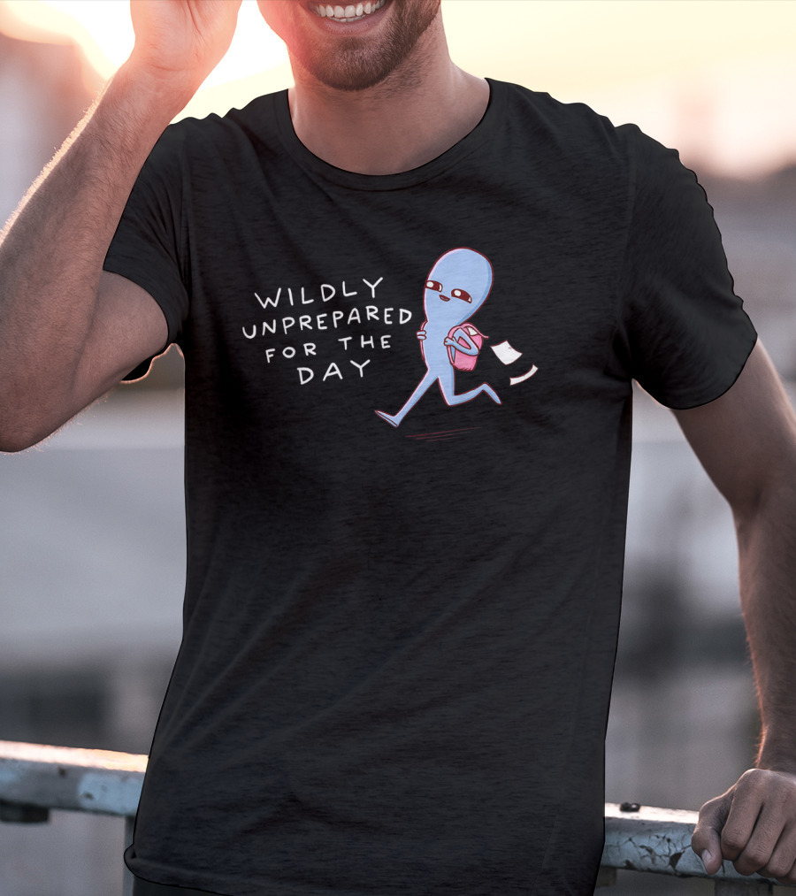 Wildly Unprepared For The Day Alien Backpack Running T-Shirt