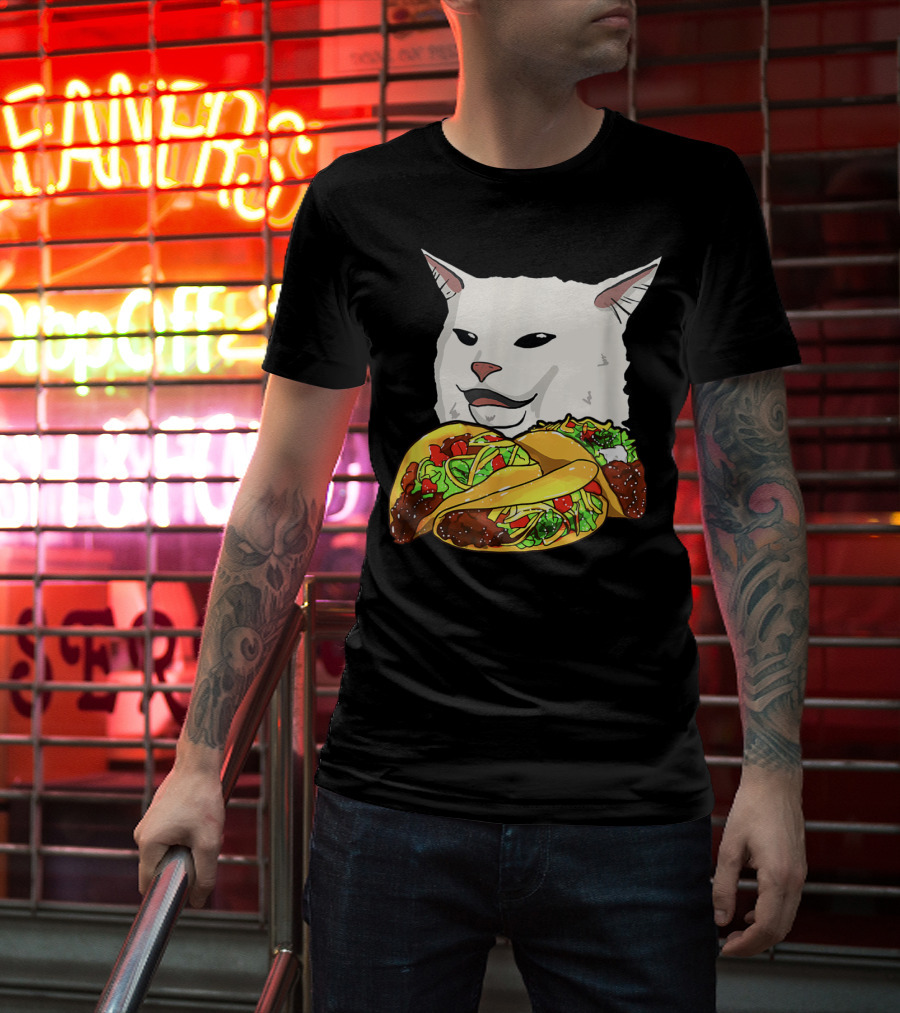 Woman Yelling At A Cat Meme Taco T-Shirt