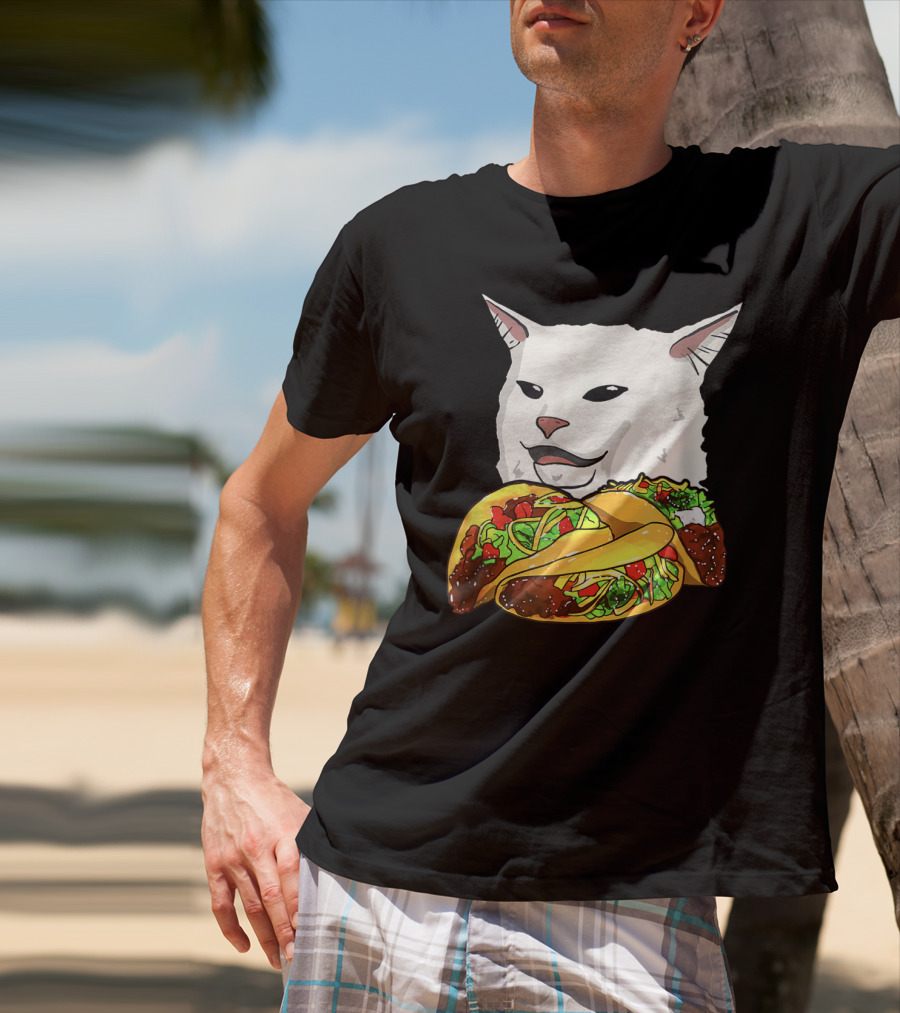 Woman Yelling At A Cat Meme Taco T-Shirt