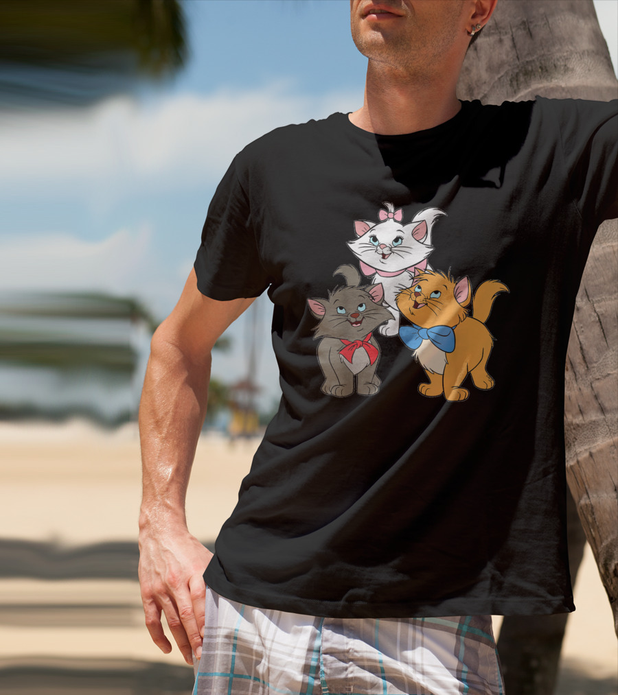 WoMarie Cartoon Aristocats Kittens Trio T-Shirt
