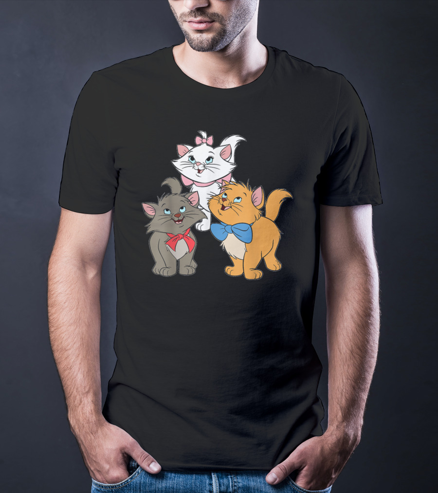 WoMarie Cartoon Aristocats Kittens Trio T-Shirt