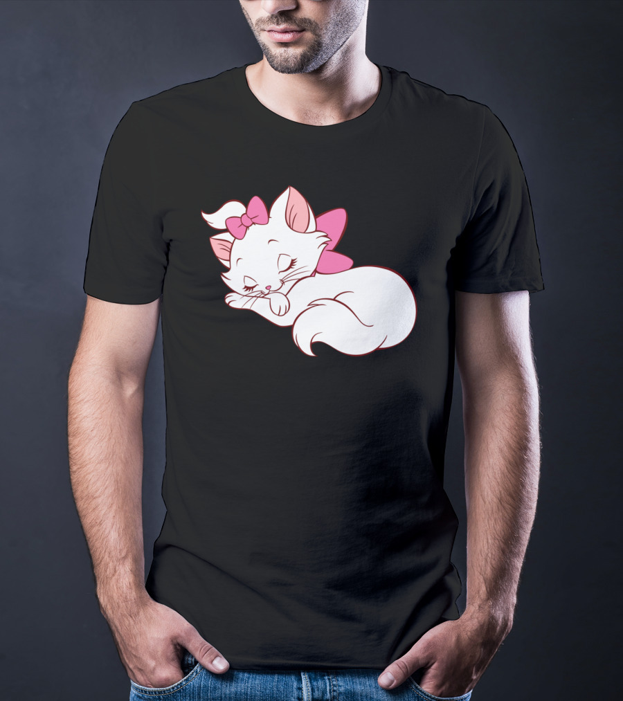 WoMarie Marie Cat Aristocats Kitty Cartoon T-Shirt