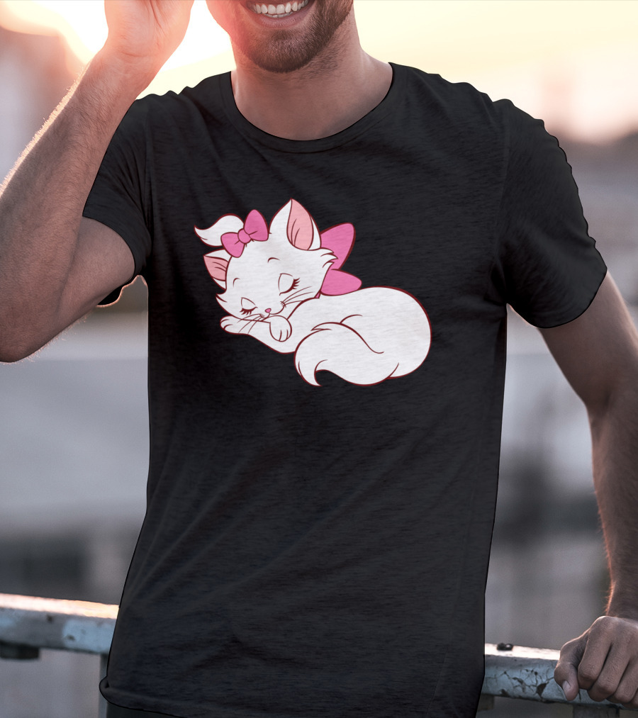 WoMarie Marie Cat Aristocats Kitty Cartoon T-Shirt