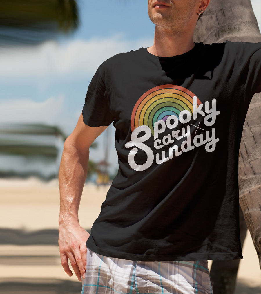 Spooky Scary Sunday Retro T-Shirt