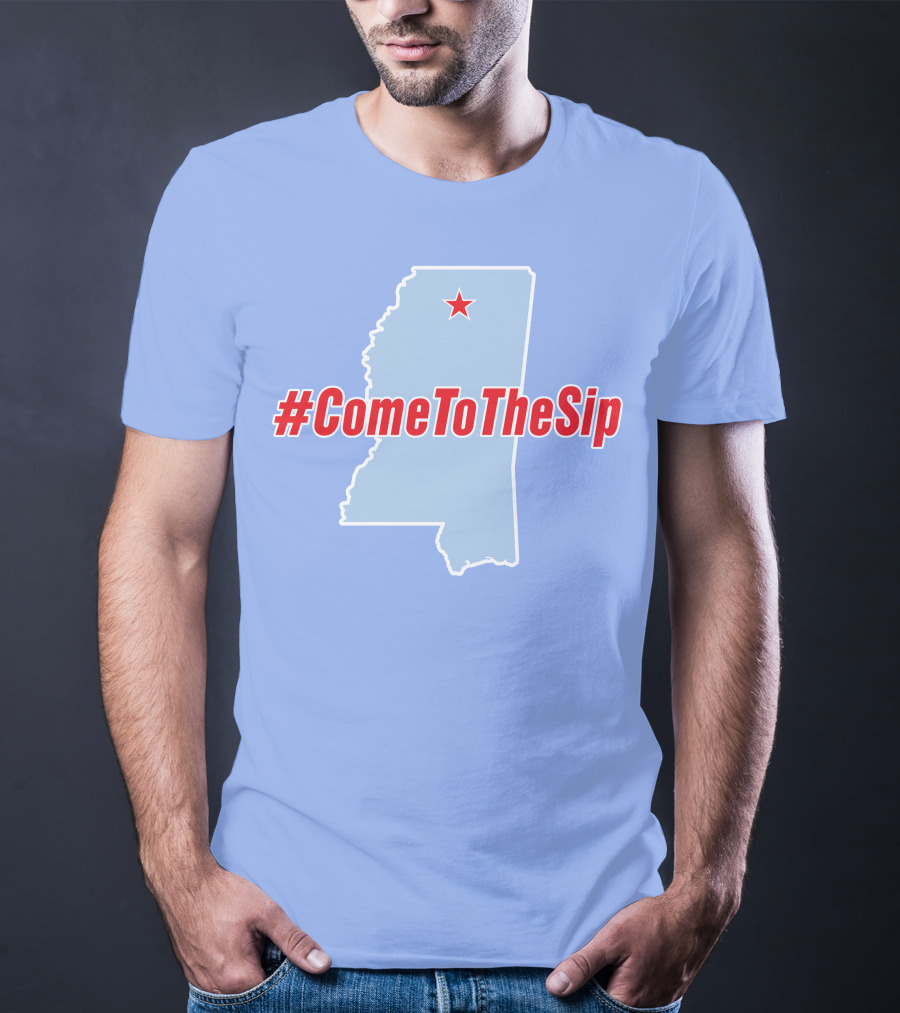 Ole Miss Come To The Sip Hashtag Mississippi Map Star T-Shirt