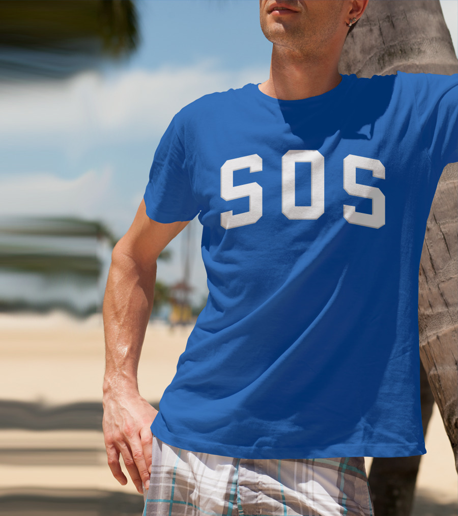 SZA SOS Bold Blue Athletic T-Shirt