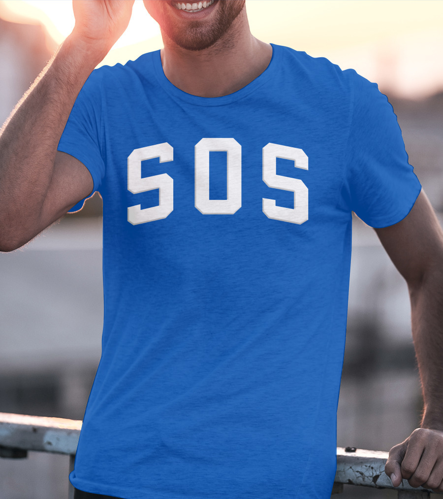 SZA SOS Bold Blue Athletic T-Shirt