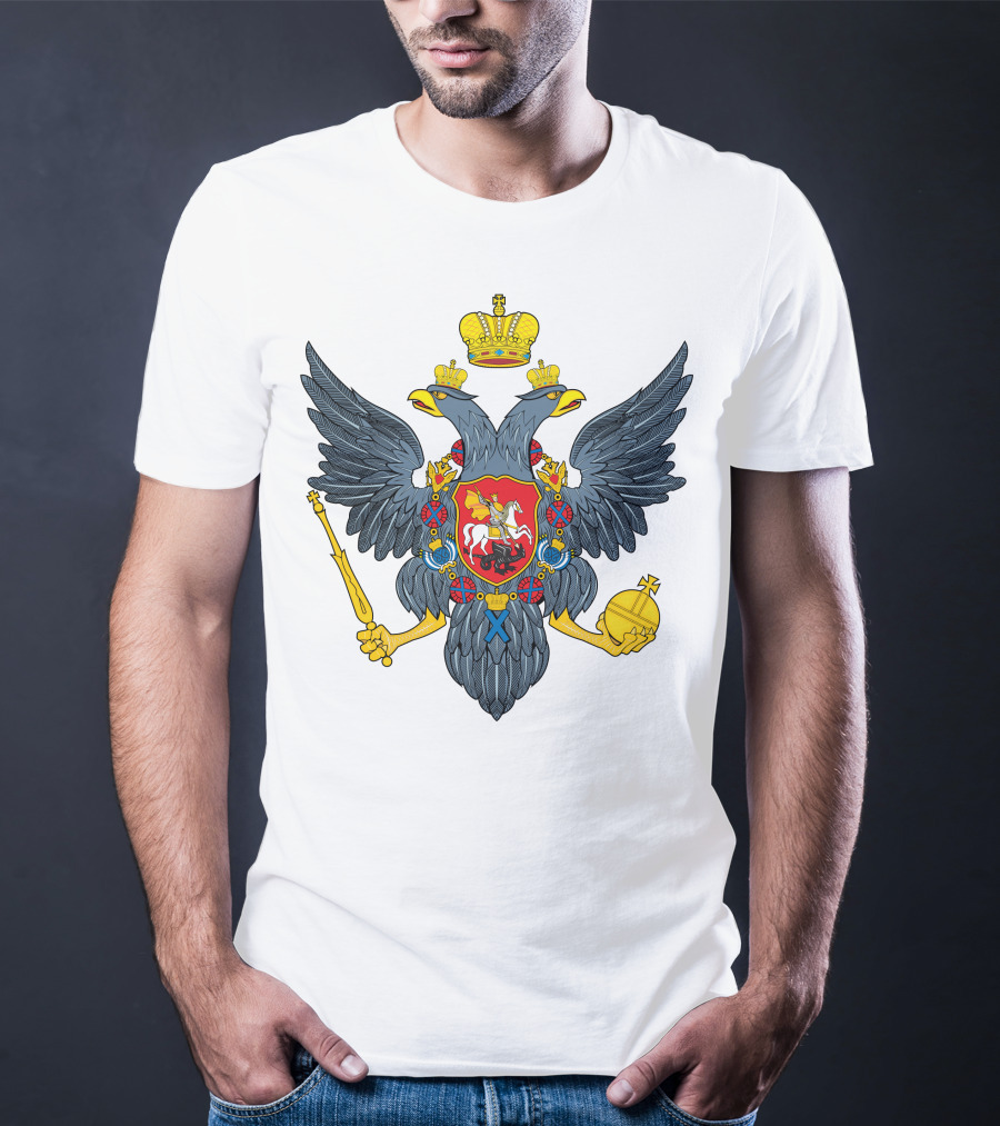 Coat Of Arms Of Russia Double-Headed Eagle Emblem T-Shirt