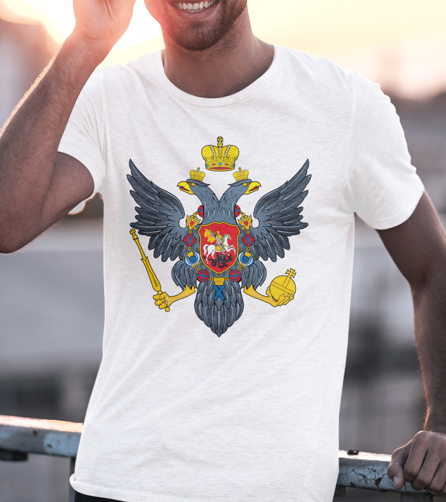 Coat Of Arms Of Russia Double-Headed Eagle Emblem T-Shirt
