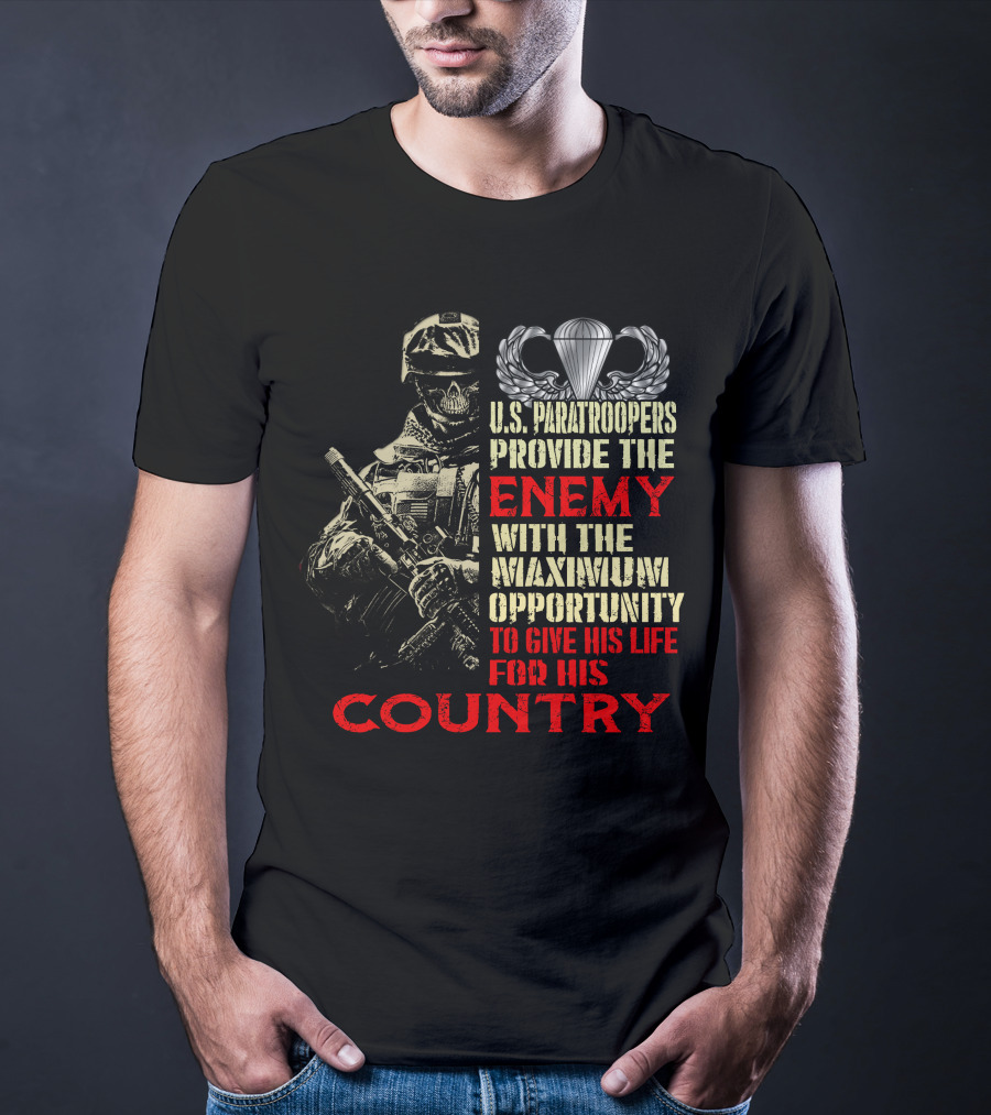 U.s. Paratroopers Enemy Opportunity Country T-Shirt
