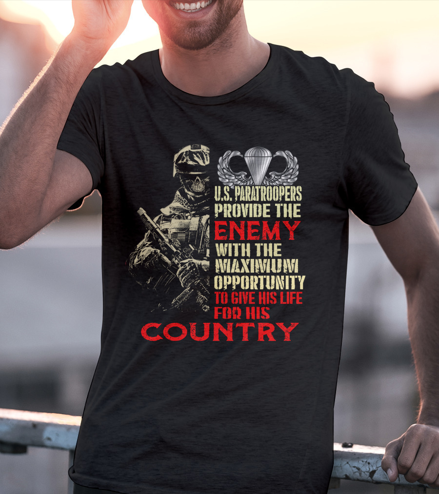 U.s. Paratroopers Enemy Opportunity Country T-Shirt
