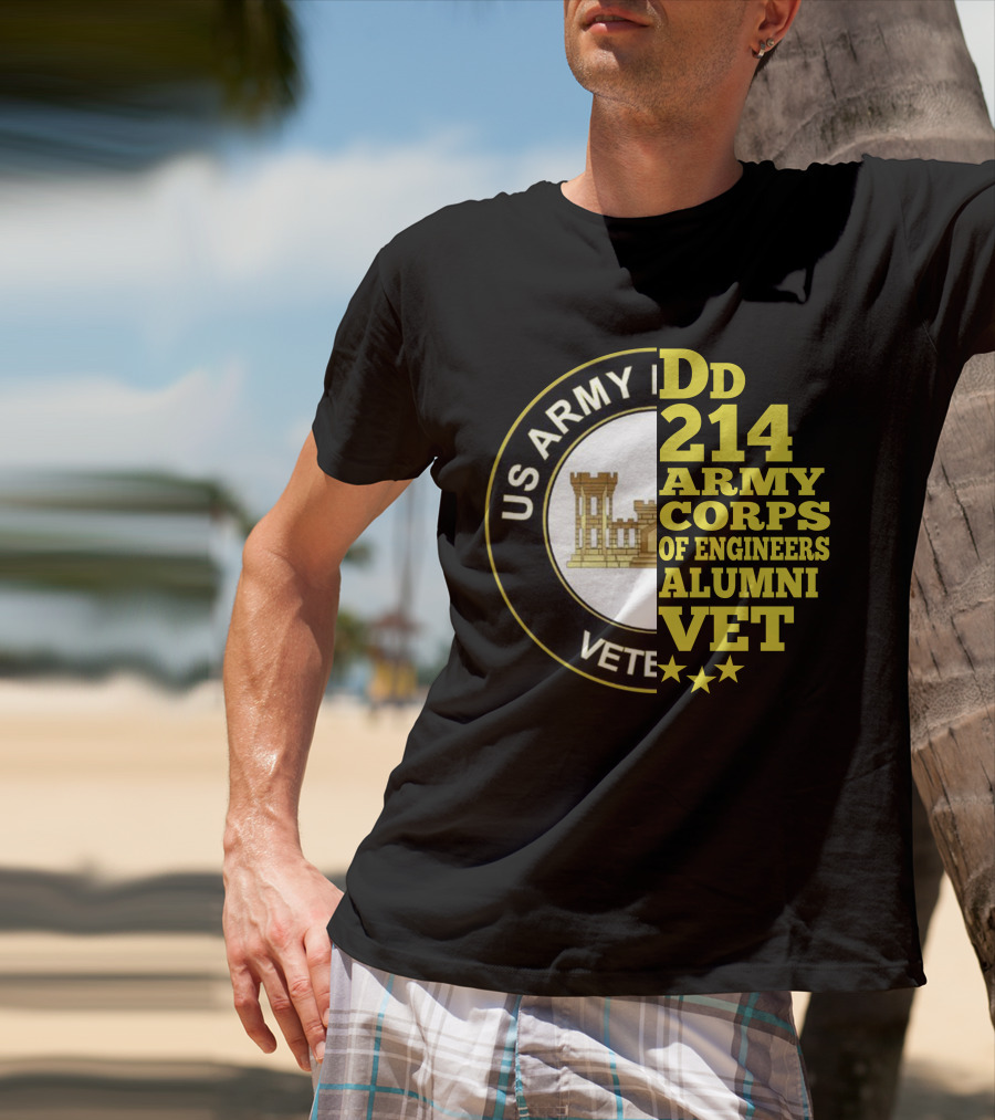 Dd 214 Army Corps Of Engineers Alumni Vet Us Army Veteran T-Shirt