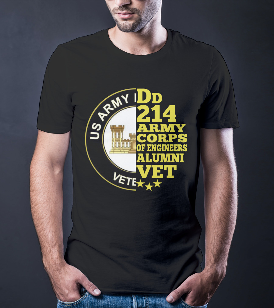 Dd 214 Army Corps Of Engineers Alumni Vet Us Army Veteran T-Shirt