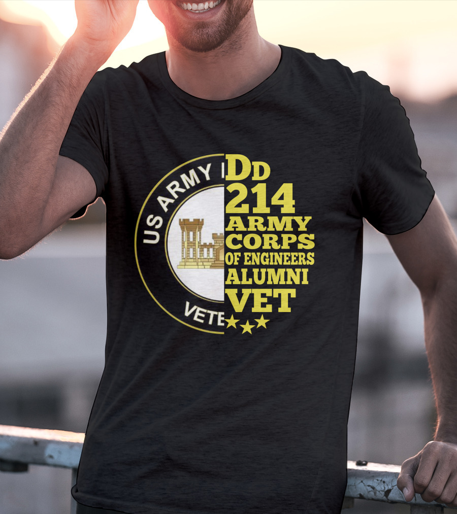 Dd 214 Army Corps Of Engineers Alumni Vet Us Army Veteran T-Shirt
