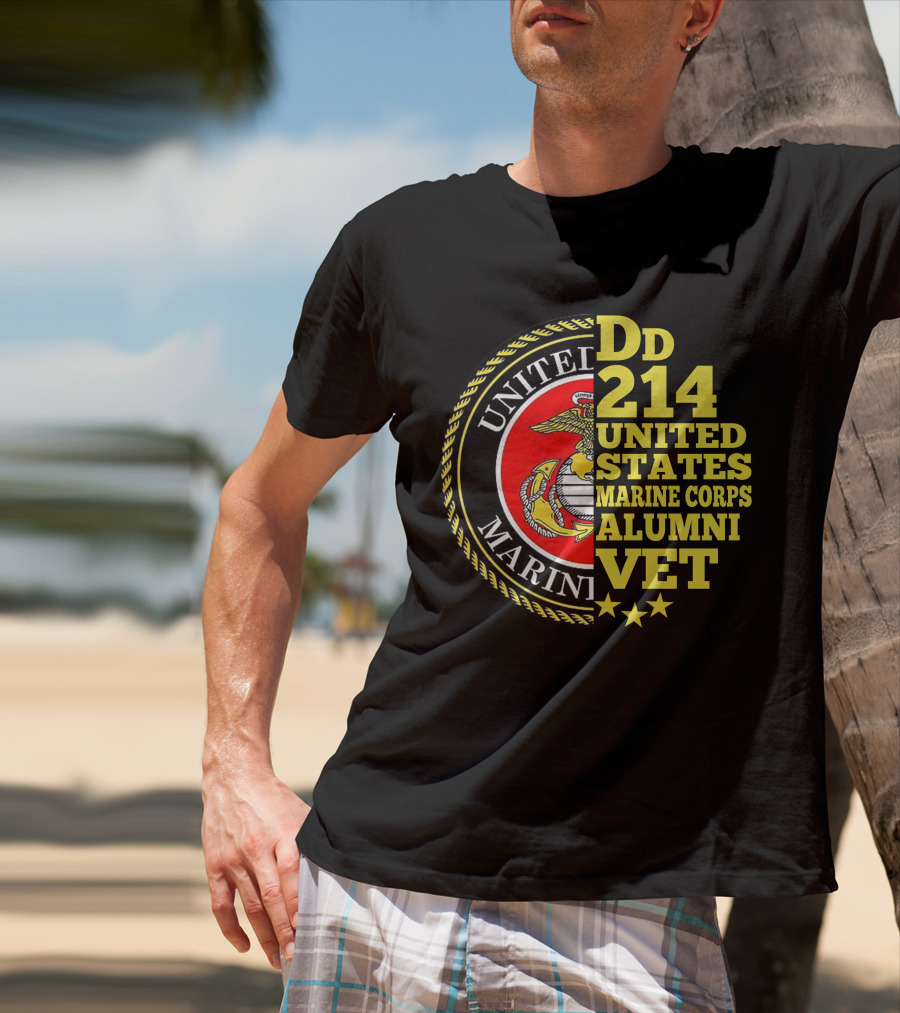 Dd 214 United States Marine Corps Alumni Vet T-Shirt