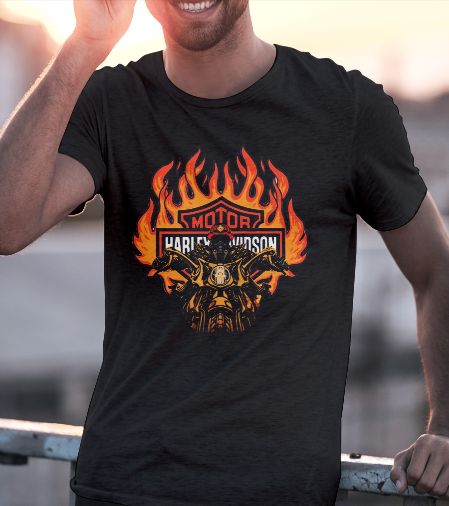 Harley Davidson Motor Flames T-Shirt