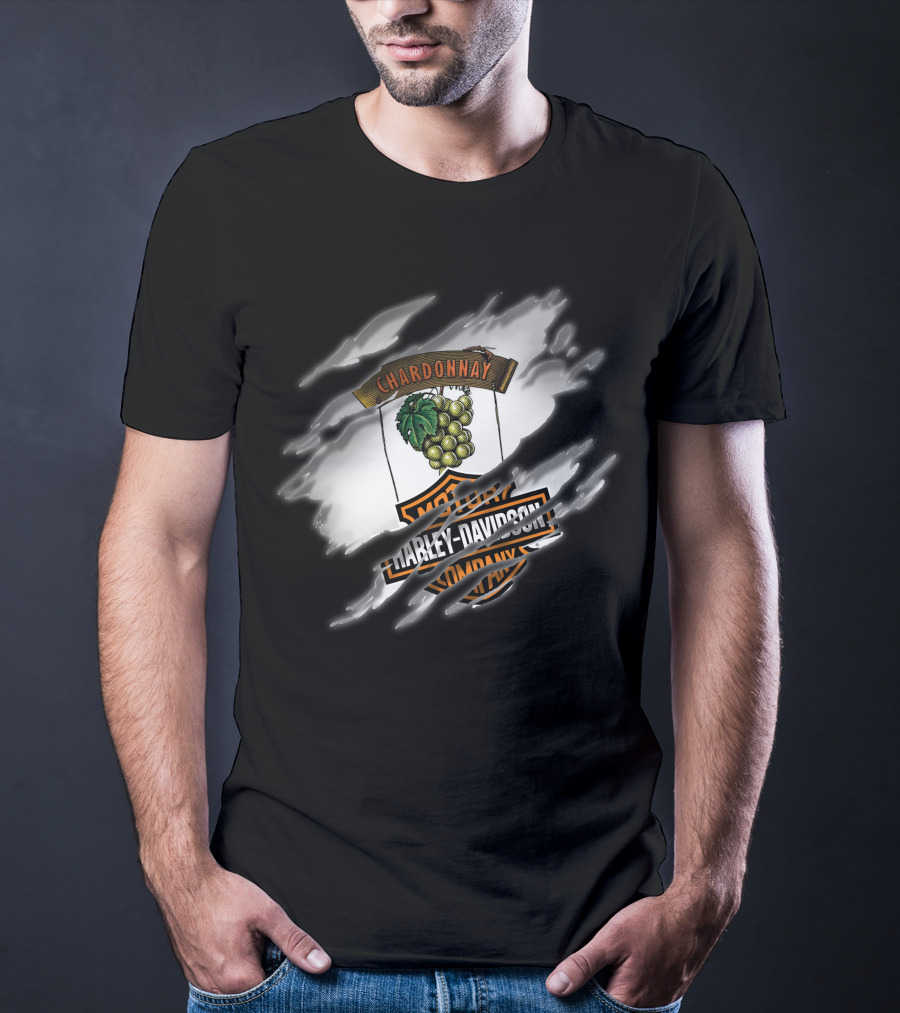 Chardonnay Harley Davidson Grapes Motorcycle T-Shirt