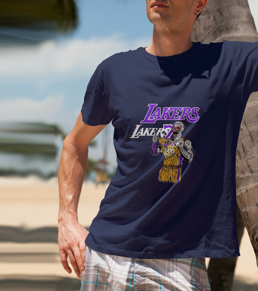 Warren Lotas Lakers Skeleton Basketball Player L7 T-Shirt