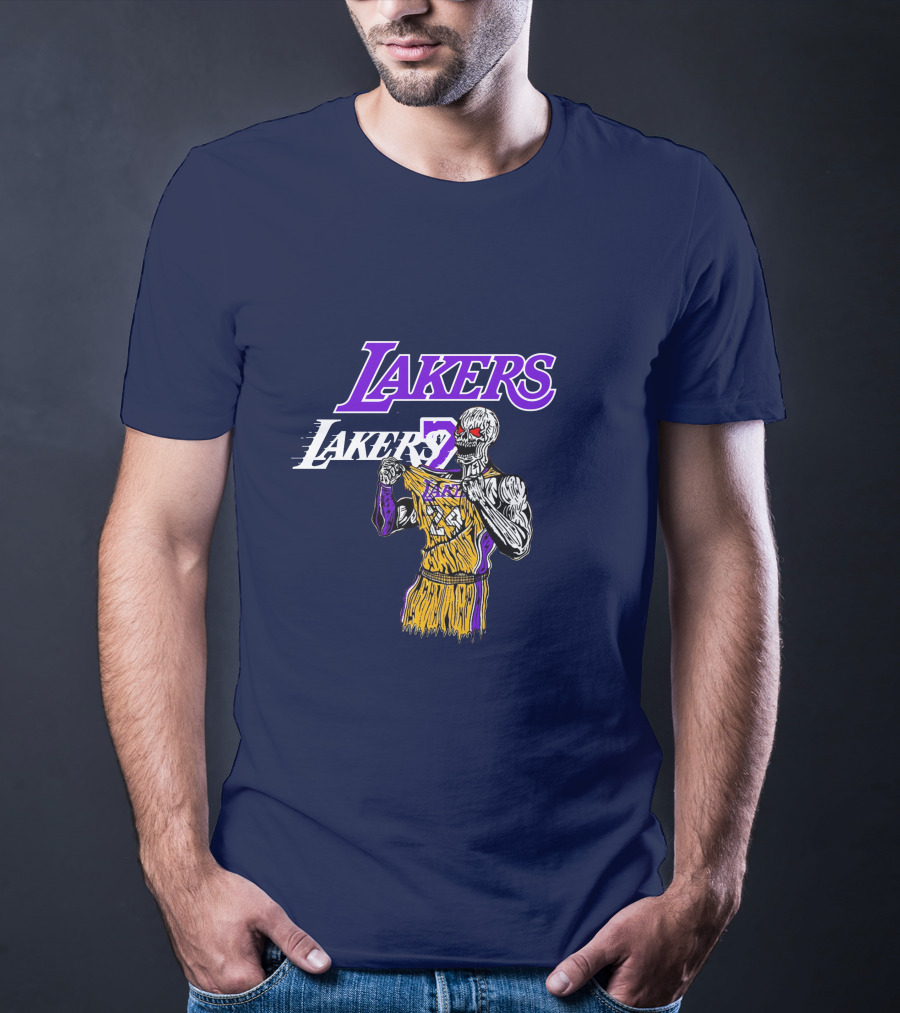 Warren Lotas Lakers Skeleton Basketball Player L7 T-Shirt