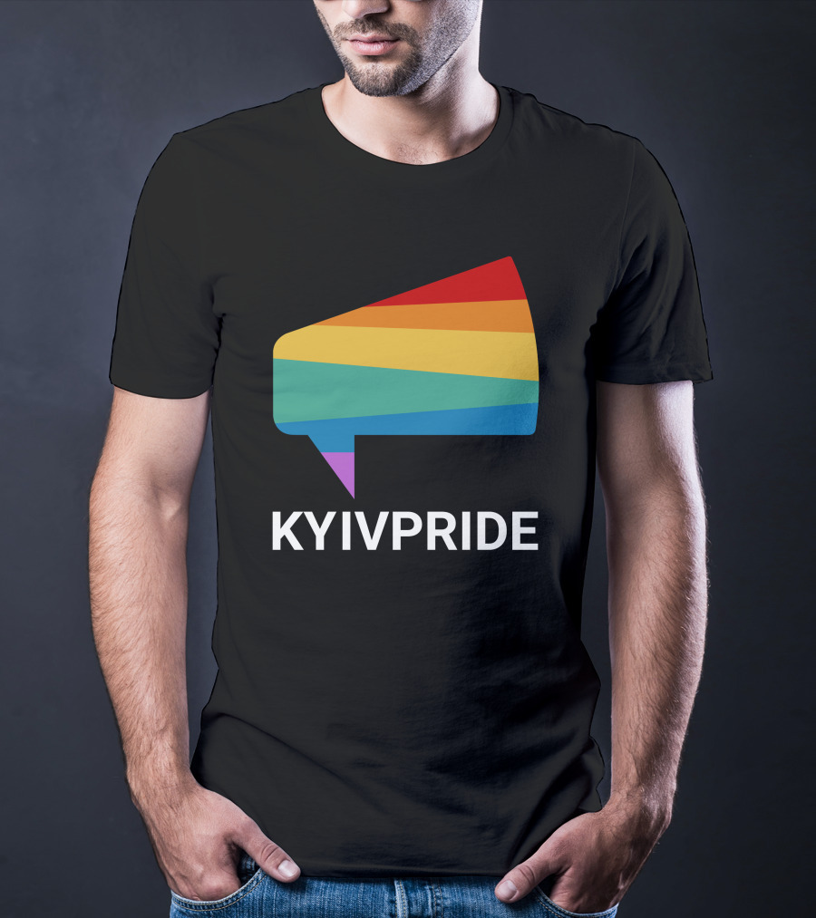 Kyiv Pride Rainbow Megaphone Shirleene Robinson T-Shirt