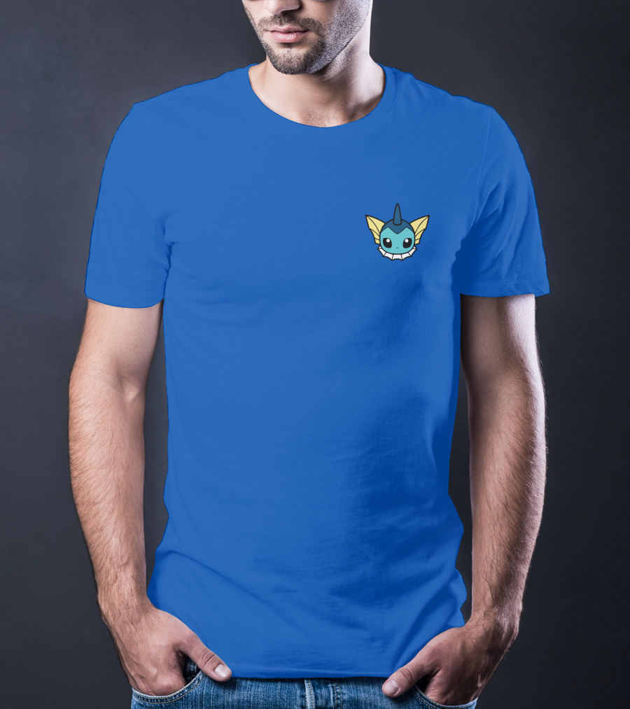 Mark Zimmerman Pokémon Vaporeon Face Blue Minimalist T-Shirt