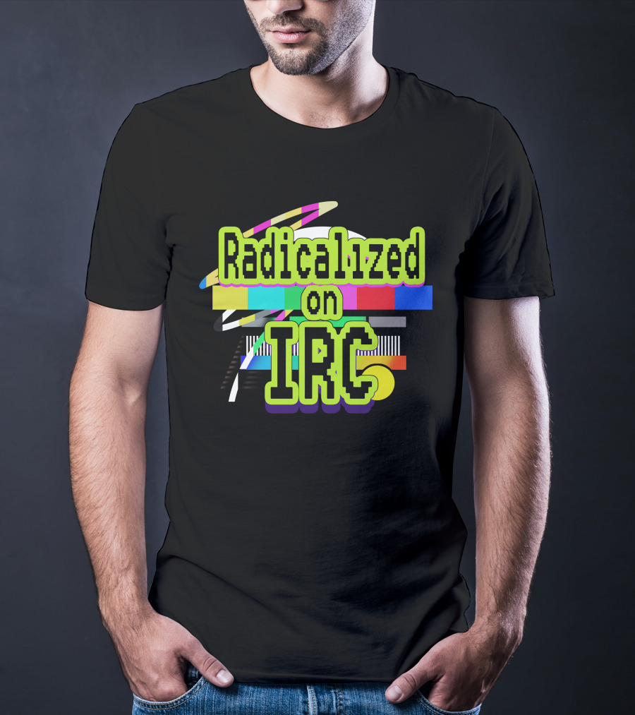 Radicalized On IRC Bright Geometric Abstract T-Shirt