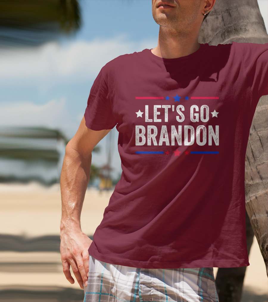 Manny Machado Let's Go Brandon Stars Stripes Red Blue White T-Shirt
