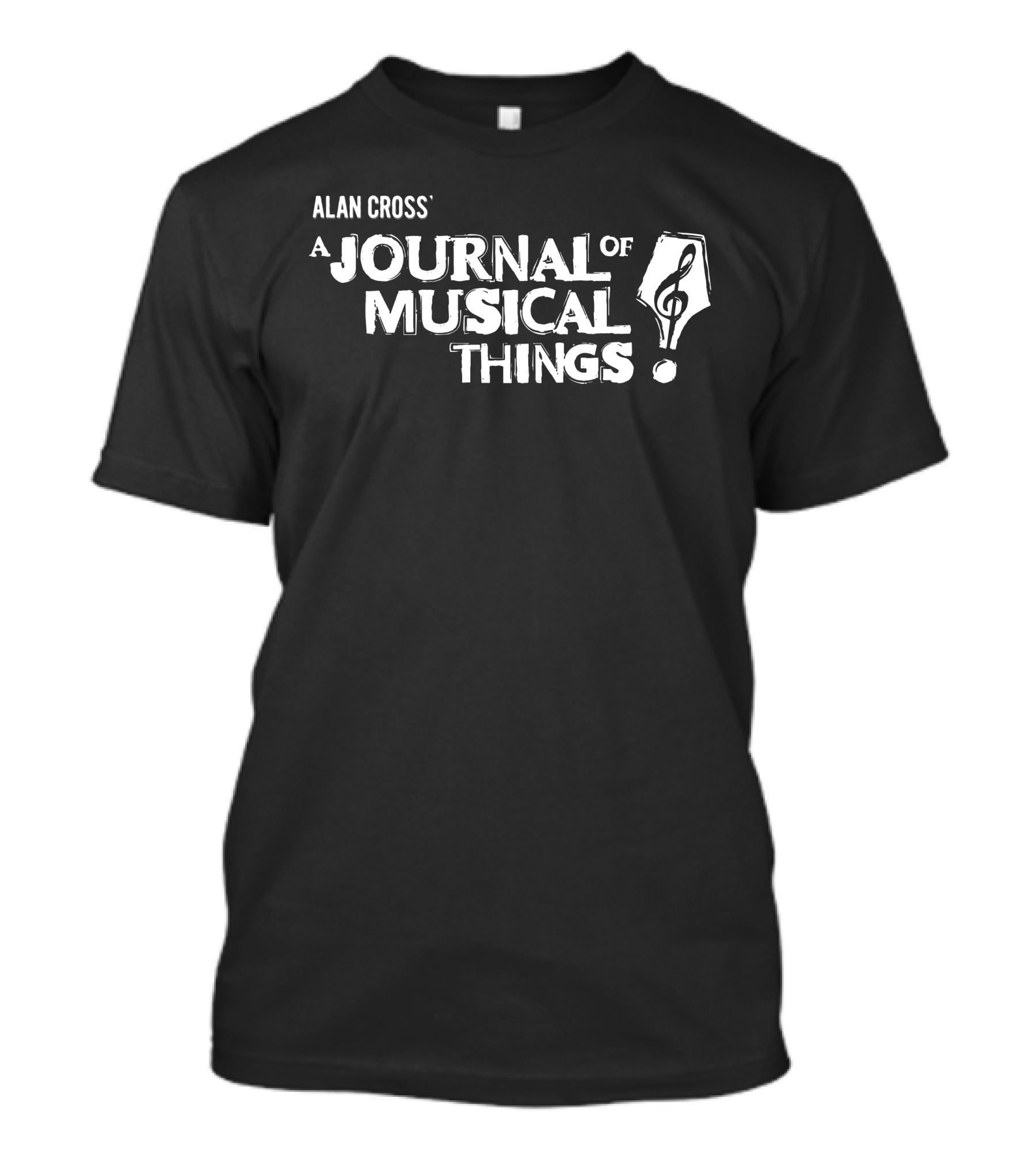 Alan Cross' A Journal Of Musical Things Treble Clef Pen T-Shirt