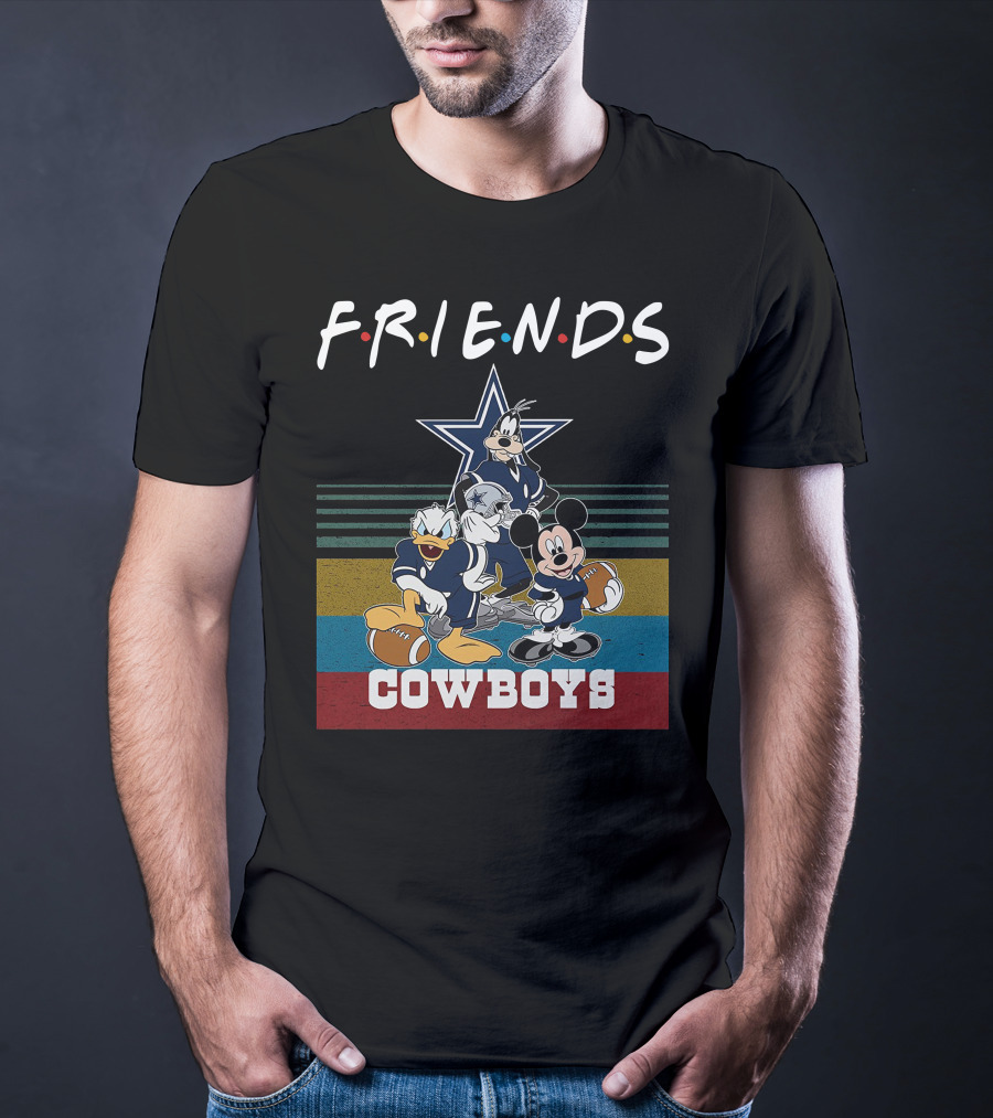 FRIENDS MICKEY DONALD GOOFY COWBOYS FOOTBALL TEAM T-Shirt