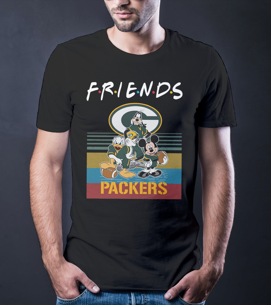 Friends Packers Disney Characters Green Bay Football T-Shirt