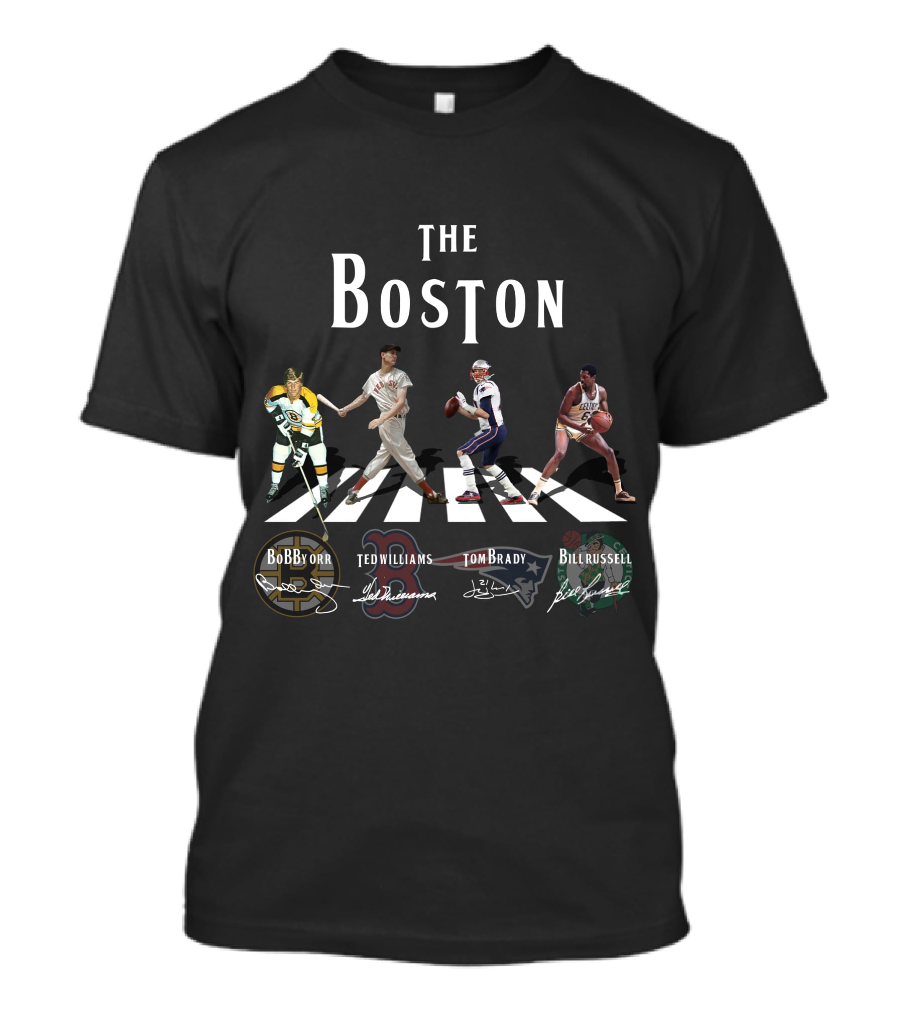The Boston Bobby Orr Ted Williams Tom Brady Bill Russell Abbey Road T-Shirt