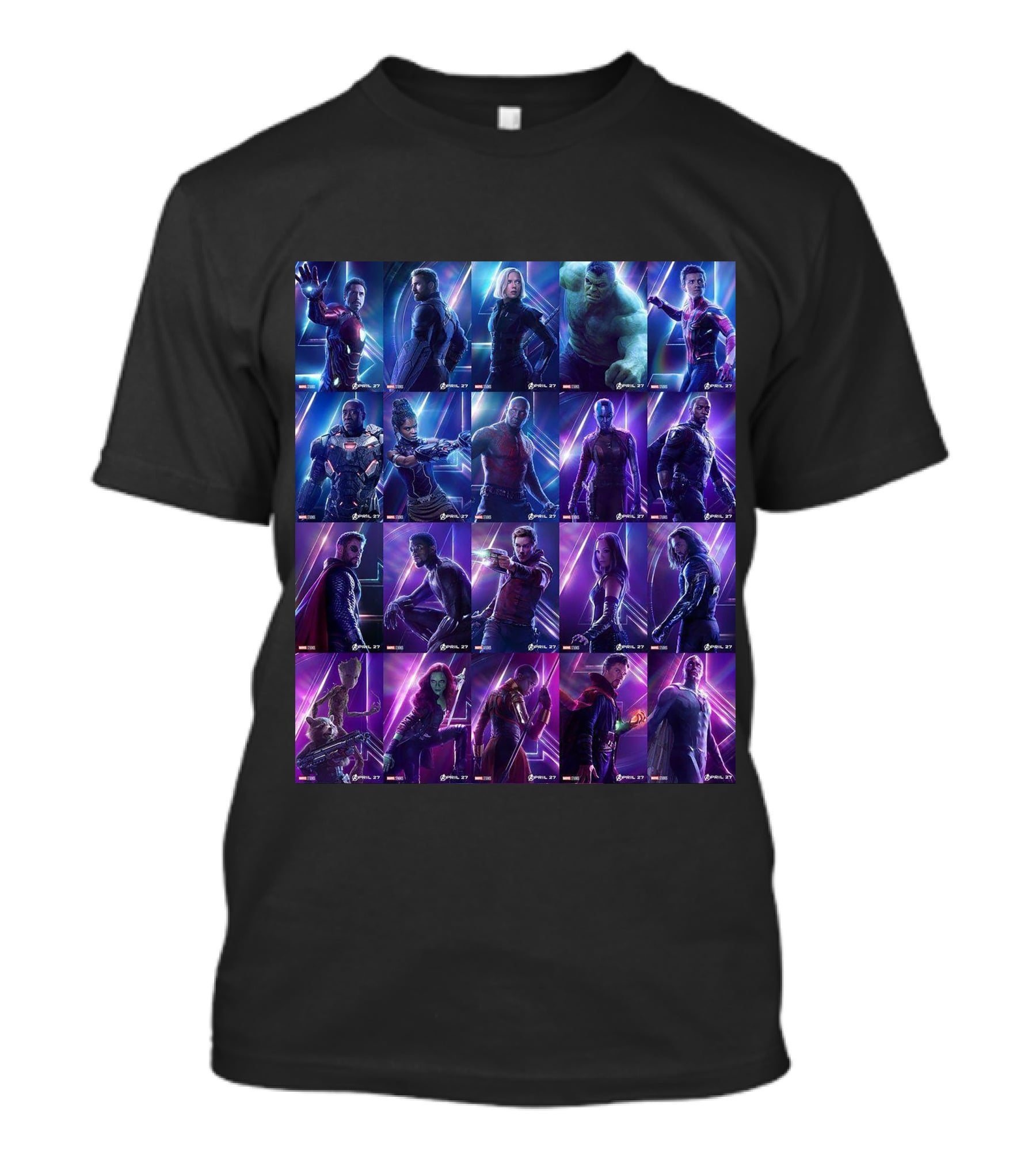 Avengers Endgame Characters Marvel Cinematic Universe T-Shirt