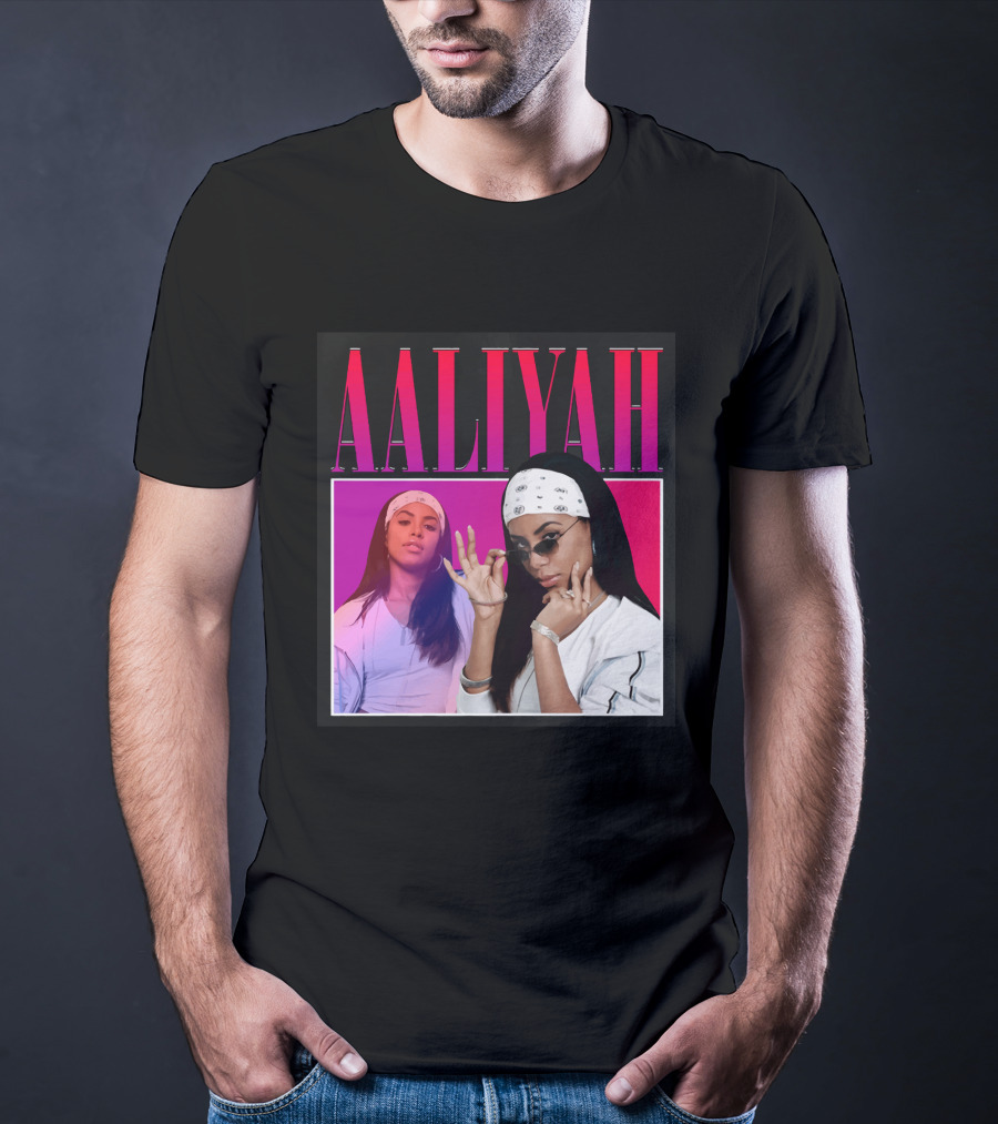Aaliyah Pink And Red Gradient Bandana T-Shirt