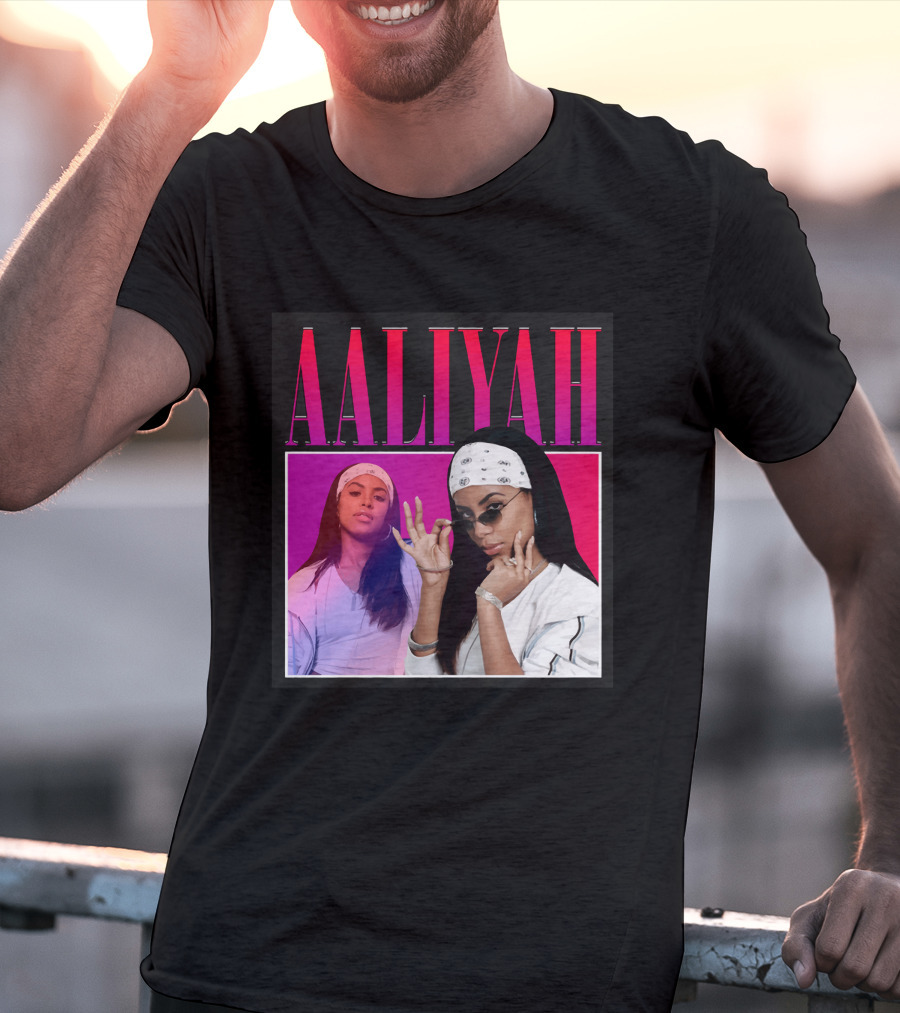 Aaliyah Pink And Red Gradient Bandana T-Shirt