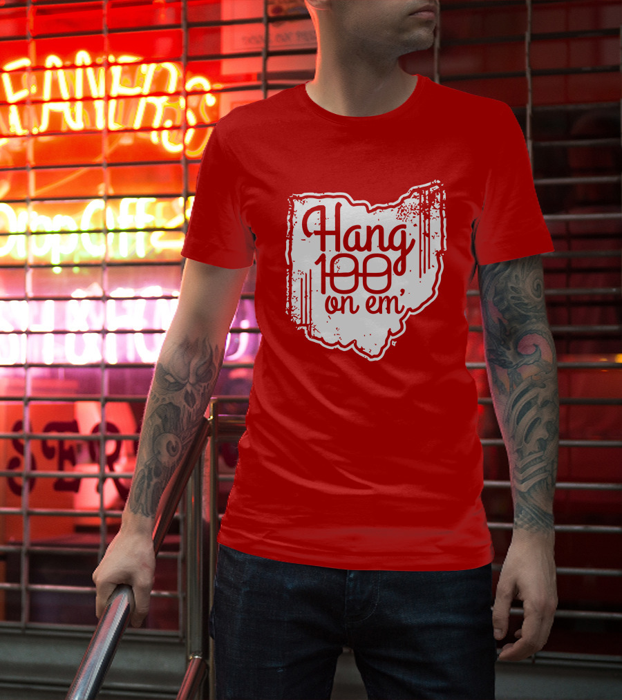 Hang 100 On Em Ohio Outline T-Shirt