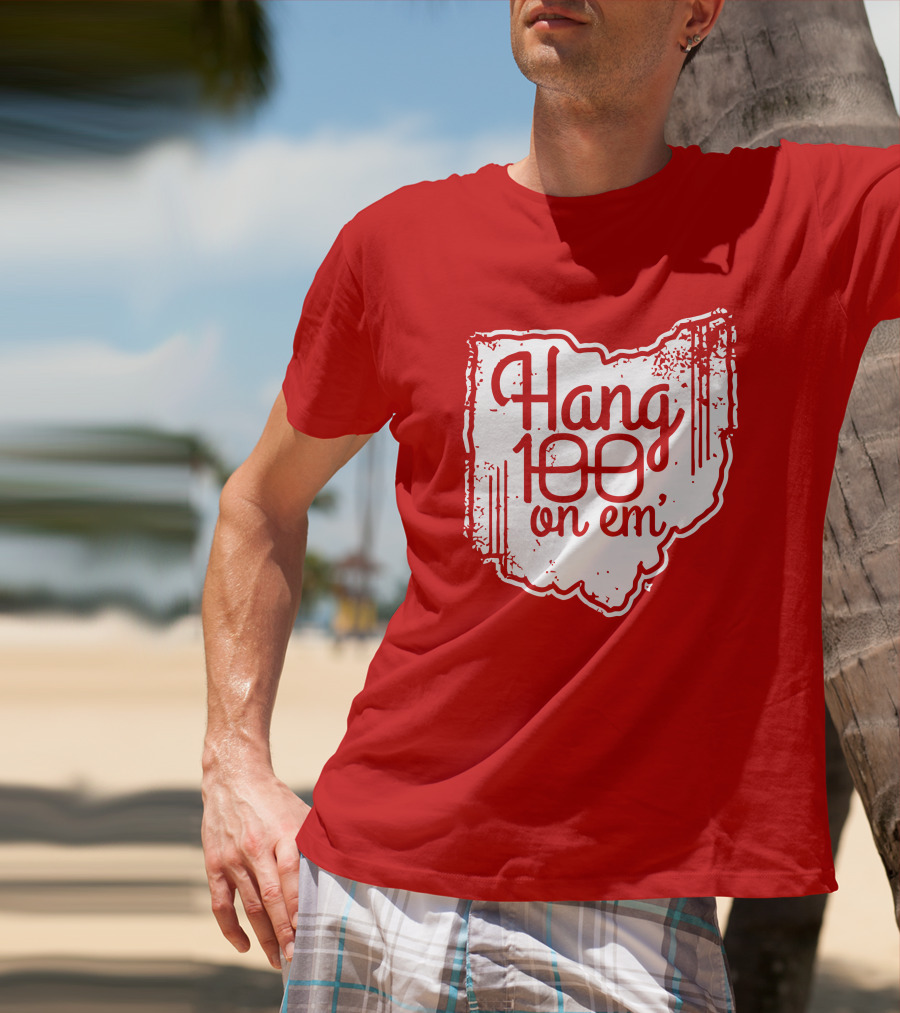 Hang 100 On Em Ohio Outline T-Shirt