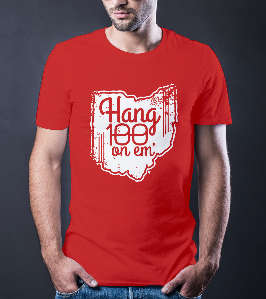 Hang 100 On Em Ohio Outline T-Shirt