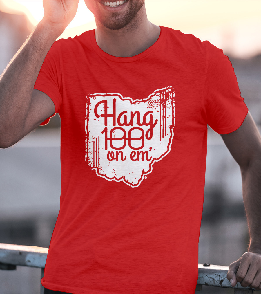 Hang 100 On Em Ohio Outline T-Shirt